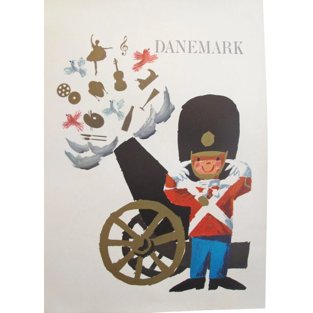1960s Vintage Danish Royal Guard Poster For Sale