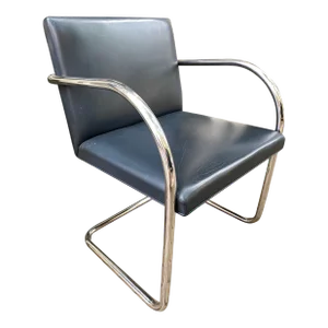 1980s Mies van der Rohe Brno Tubular Armchair by Knoll