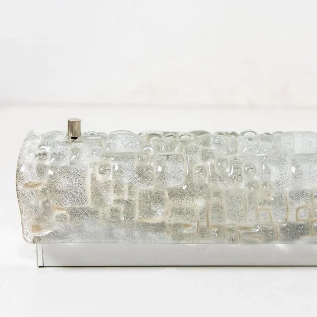 White Clear Bubbled Glass Wall Lights from Hillebrand, 1960s, Set of 2 For Sale - Image 8 of 13