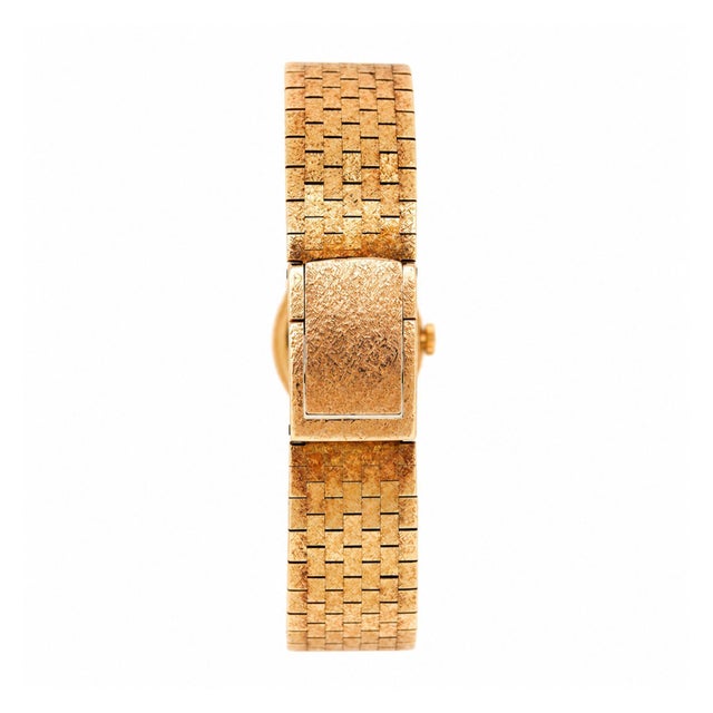 Vintage Rolex Cellini Manual Gold Frosted Integral Bracelet Watch For Sale - Image 9 of 11