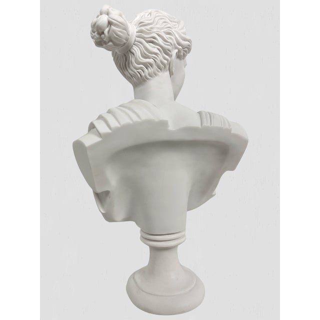 Handmade Artemis Cast Marble Bust For Sale In Greensboro - Image 6 of 11
