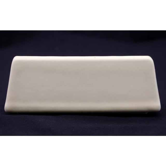 Mid 20th Century Mid 20th Century Reclaimed Off White Ceramic Bathtub Soap Dish For Sale - Image 5 of 7