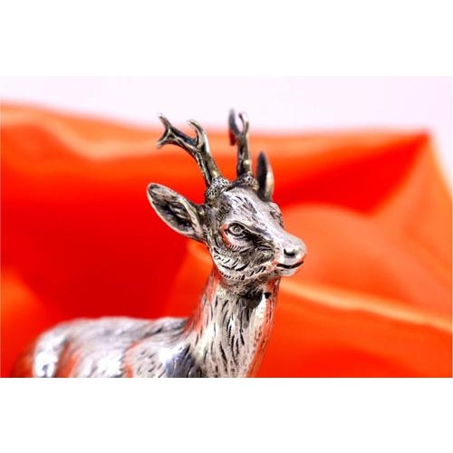 Silver Deer in Perfect Relief and Applications For Sale - Image 5 of 8