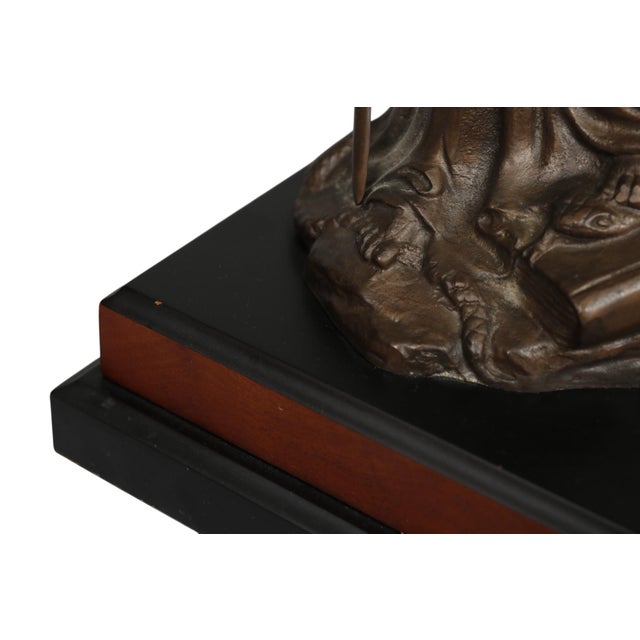 Bronze Figural Lady Justice Table Lamp For Sale - Image 8 of 12