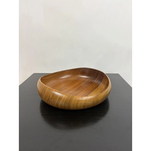 Handmade Teak Bowl, Westphalia, Germany, 1960s For Sale - Image 10 of 10