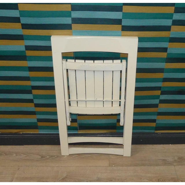 Vintage White Trieste Folding Chair attributed to Aldo Jacober for Bazzani, 1960s For Sale - Image 6 of 10