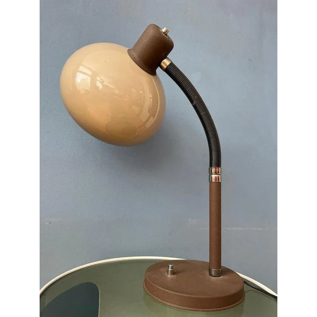 Plastic Vintage Space Age Mushroom Table Lamp from Herda For Sale - Image 7 of 11