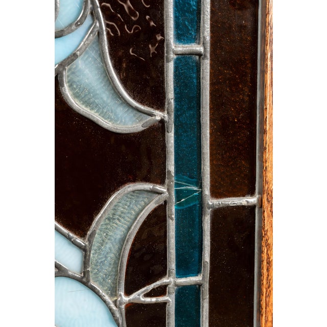 Late 19th Century Memorial Stained Glass Panel in Frame For Sale - Image 9 of 9