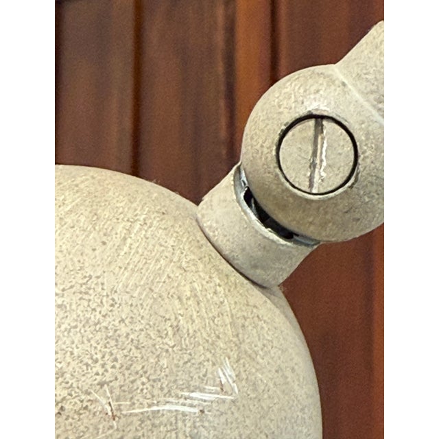 Sculptural Split Reed Cane Rattan Floor Lamp Woven Rope Shade Spherical Metal Feet For Sale - Image 16 of 17