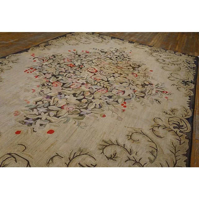 Antique American Hooked Rug For Sale - Image 4 of 7