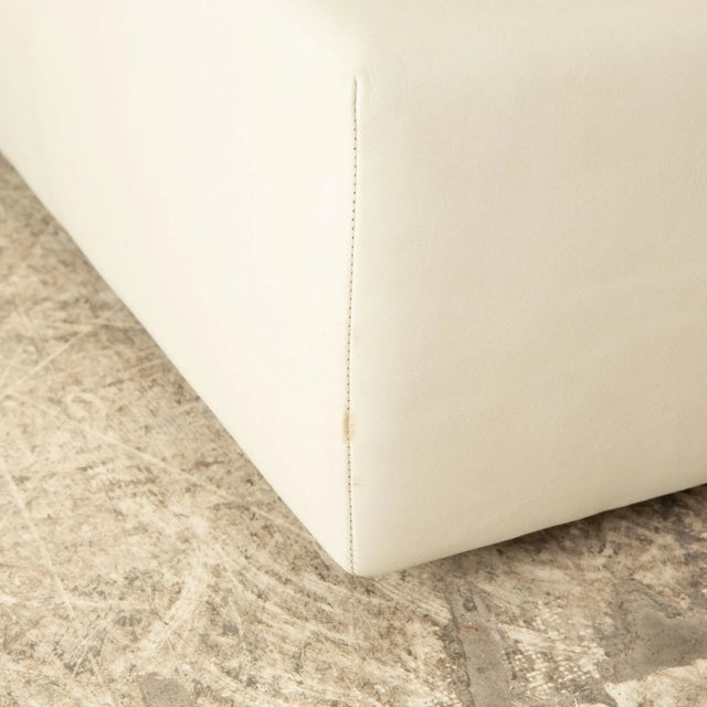 Square Up Leather Armchair from FSM For Sale - Image 4 of 8