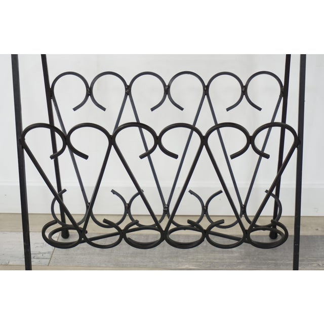 Wrought Iron and Wood Side End Table, 1950s For Sale - Image 4 of 10