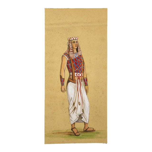 Costume for Aida is an original drawing in tempera and watercolor on brownish paper realized in 1920 ca. by an Anonymous...