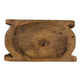 Antique Petite Scale Hand Carved Wooden Rustic French / European Bowl For Sale