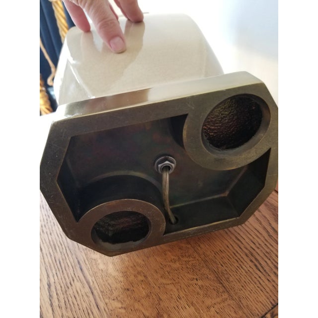 Late 20th Century Paul Hanson Yellow Temple Jar Lamp For Sale - Image 11 of 11