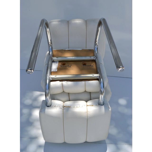 6 Brody Seating Company Usa Mid-Century Modern Chrome Cantilever Dining Chairs For Sale - Image 10 of 13