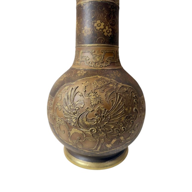 1920s Japanese Nippon Vase as a Lamp For Sale - Image 11 of 18