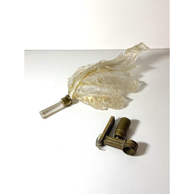 Large Vintage Murano Glass and Gold Leaf Wall Light from Barovier & Toso, Italy, 1940s For Sale - Image 6 of 16