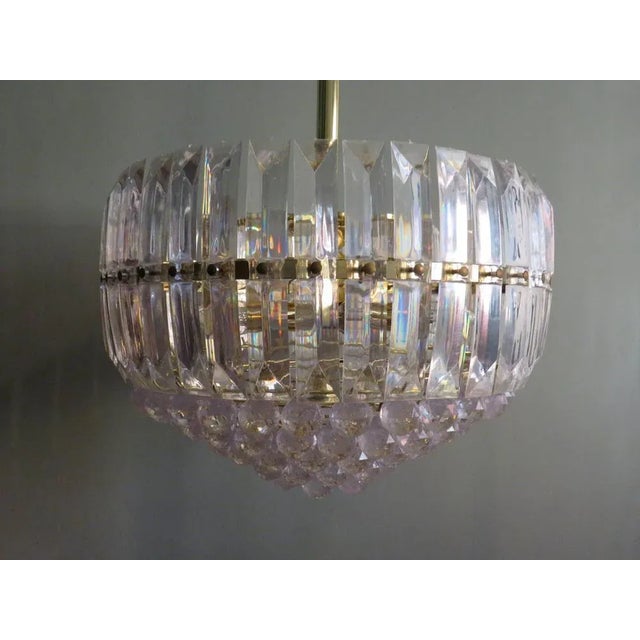 Gold Hollywood Regency Chandelier, 1970 For Sale - Image 8 of 8