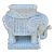 A Palm Beach Icon | White Wicker Elephant Drinks Table, 1970s For Sale