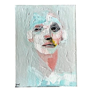 Vintage Abstract Expressionist Portrait Painting For Sale