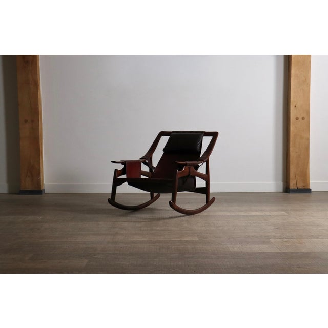 Set of Rocking Chair and Ottoman from Liceu de Artes e Ofícios, Brazil, 1960s For Sale - Image 17 of 18