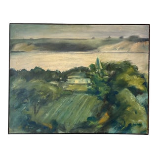 Lush Kip Doyle Oil on Linen Landscape 1971 For Sale