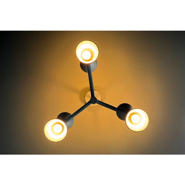 Organic Modern Plaster of Paris Geometric Chandelier, Villette Chandelier For Sale - Image 12 of 13