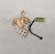 Trifari Vintage 1960s Signed Crown Trifari Goldtone Faux-Pearl Grape Cluster Brooch For Sale - Image 4 of 9