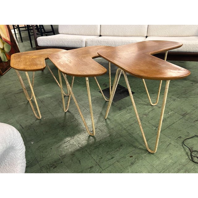 Nesting Tables by Jacques Hitier, 1952, Set of 3 For Sale - Image 6 of 12