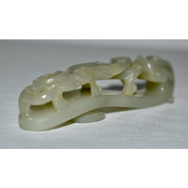 Antique Chinese Green Jade Dragon Belt Hook For Sale - Image 13 of 13