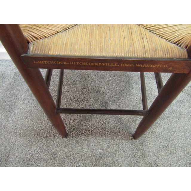 Brown Hitchcock Paint Decorated Thanksgiving Chair For Sale - Image 8 of 9