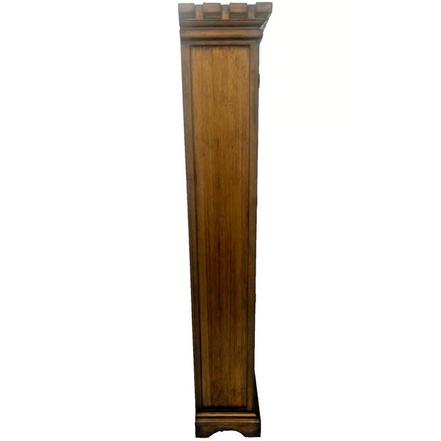 1970s Bookcase Gothic Tower Style Tall Slimline Two Adjustable Shelves Double Doors For Sale In Palm Springs - Image 6 of 11