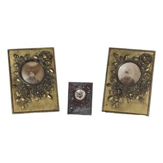 Gold Picture Frames, 1890s, Set of 3 For Sale