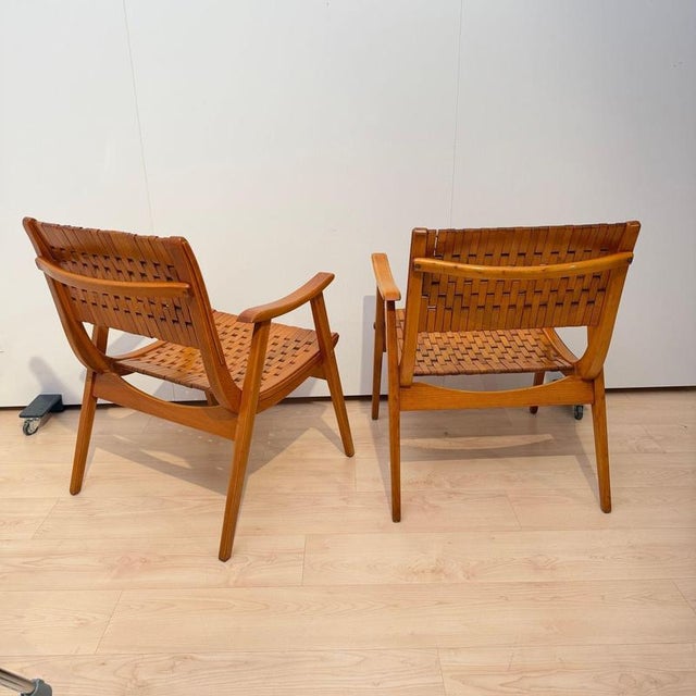 Gelenka Armchairs in Solid Beech Wood, Germany, 1950, Set of 2 For Sale - Image 6 of 18