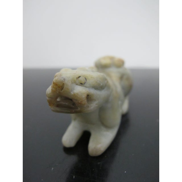 Stone Chinese Small Carved Foo Dog Pendant or Netsuke Figurine For Sale - Image 7 of 7
