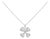 14K White Gold 5/8 Cttw Diamond 4 Leaf Floral Pendant Necklace (H-I Color, I1-I2 Clarity) - 18" Inches For Sale