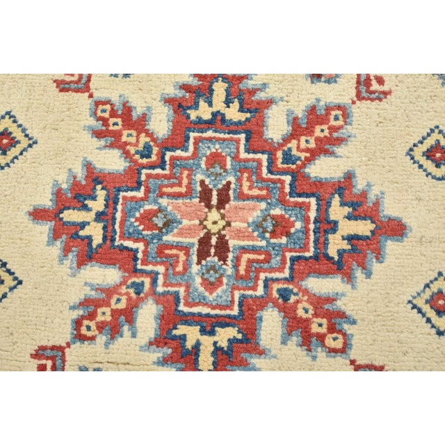 Textile Kazak Runner 2’9” X 9’8” Beige Wool Tribal Hand-Knotted Oriental Rug For Sale - Image 7 of 12