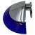 Late 20th Century Postmodern Italian Cobalt Blue Murano Glass & Chrome Wall Sconce, 1980s 1 of 7 For Sale - Image 5 of 17