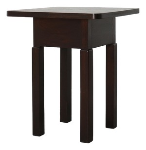 Art Deco Square Oak Side Table, France, 1920s
