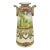Antique Nippon Hand Painted Porcelain Countryside Moriage Tall Twin Handle Vase For Sale