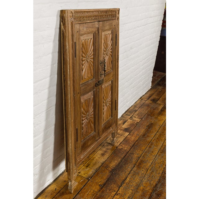 Carved Window from the 19th Century Retrofitted with Heavy Antiqued Mirror For Sale - Image 12 of 12