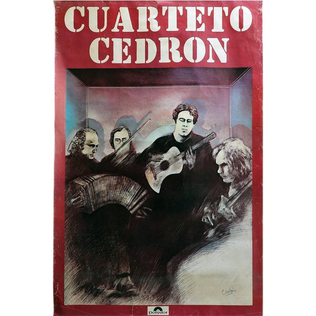 Cuarteto Cedron, 1977, Chances Poster Polydor, Argentina For Sale