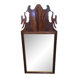 Fabulous Mahogany Queen Anne Flame Mahogany Mirror