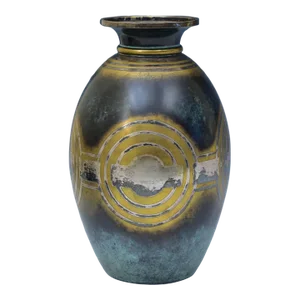 1930s Christofle Dinanderie Art Deco Vase