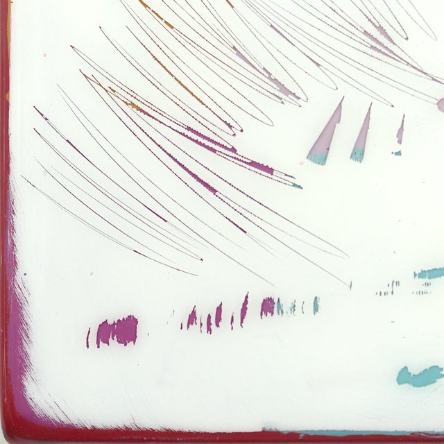 The Window 338 - Modern Resin Minimalist Blue Two Tone Color Field Abstract Original Artwork by Ricky Hunt For Sale - Image 4 of 9