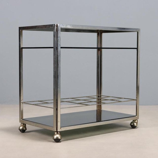 Metal Vintage Trolley with Bottle Holder For Sale - Image 7 of 8