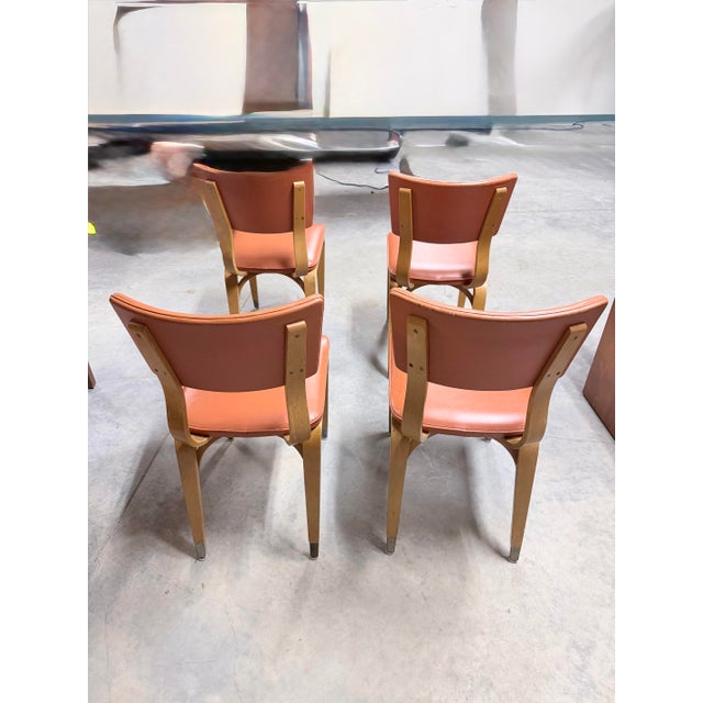 This is a set of four Thonet dining/cafeteria chairs from the late 60s possibly early 70s. If you happen to be an alumni...
