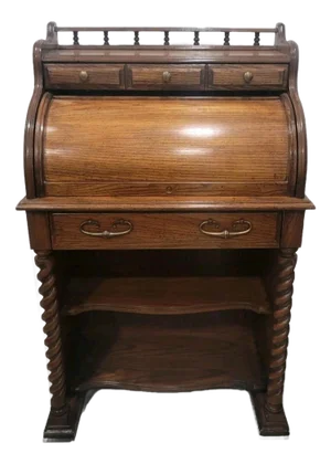 National Mt. Airy Roll Top Desk Art Deco Style