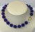The 23 beads in this necklace are exceptionally beautiful.. They are genuine dyed lapis measuring 16mm and strung on a 19"...